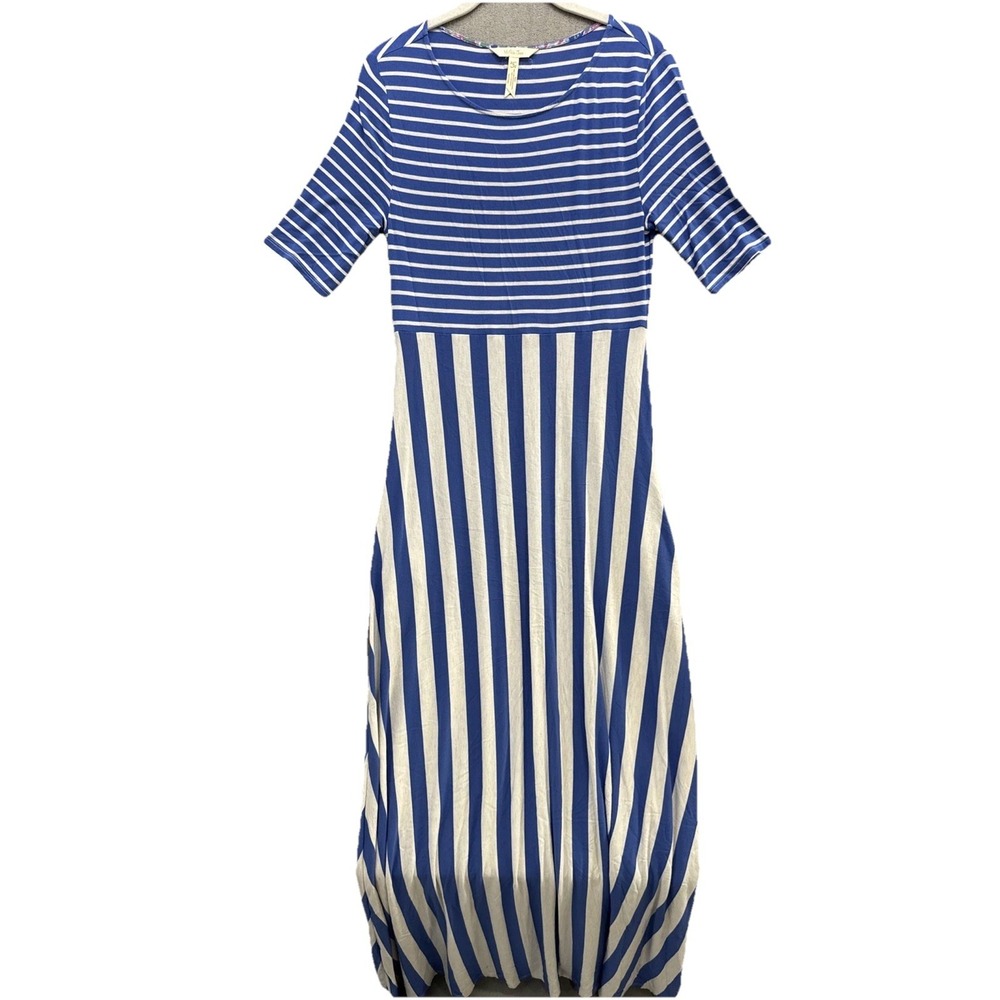 Matilda Jane Striped Maxi Dress Women S‎ Boho Cottagecore Pockets Comfy